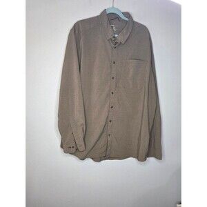 Swiss Tech Men's Long-Sleeve Casual Button-Down Shirt - Light Brown, 2XL